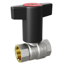 Кран шаровой LD Pride 3/4", ВР, черн. высокая ручка, никель