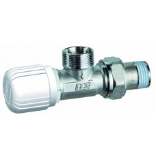 Вентиль термостатический угловой, с горизонтальной буксой, 1/2", М24х19 FAR