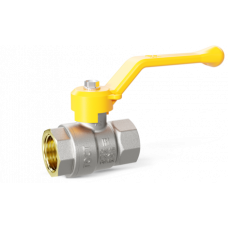Кран шаровой LD Pride 1 1/4", ВР, желт. рычаг, для газа никель
