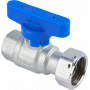 Кран шаровой FAR 1/2"-3/4", ВР-накидная гайка EPDM, син. бабочка, хром